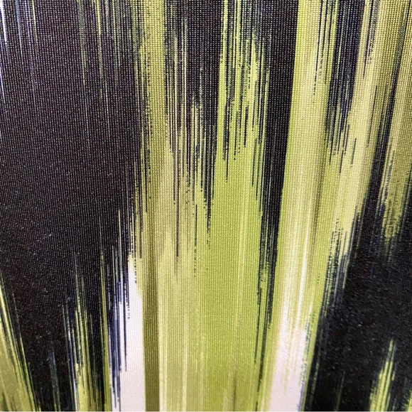 Madden NYC Green Black & Ivory Side Ruched Dress NWT Sz S Bodycon - Picture 9 of 11